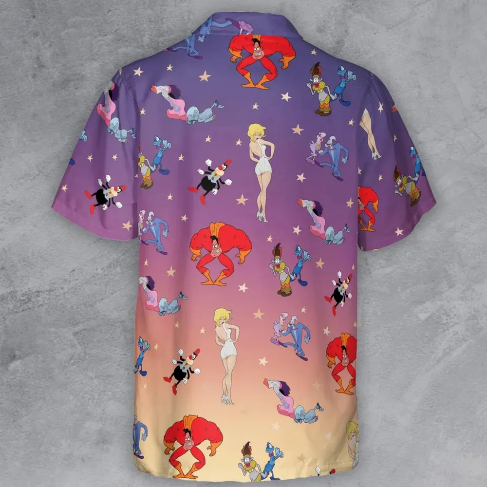 Cool World Cartoon Characters Button Down Shirt - 3