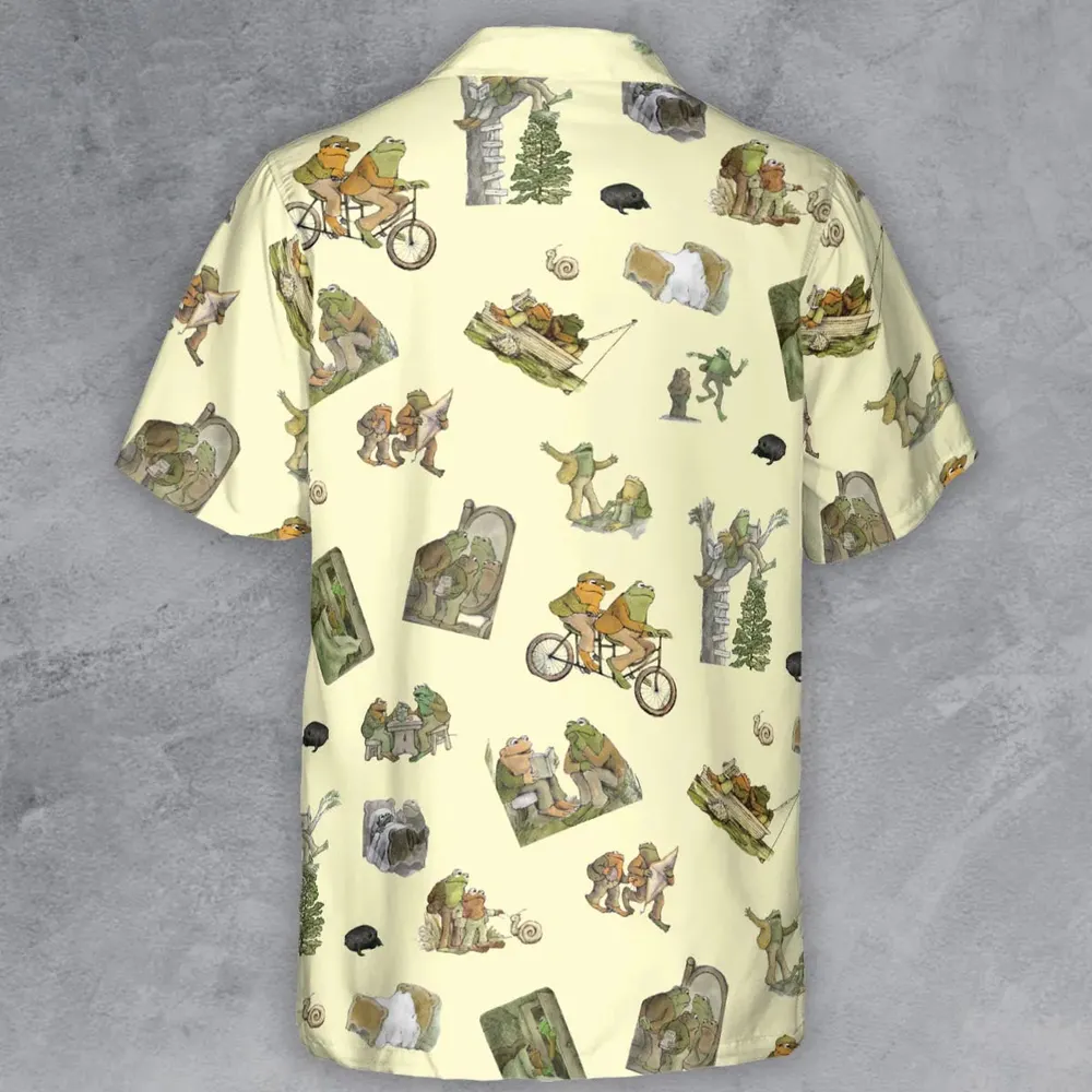 Frog and Toad Pattern Button Down Shirt - 3