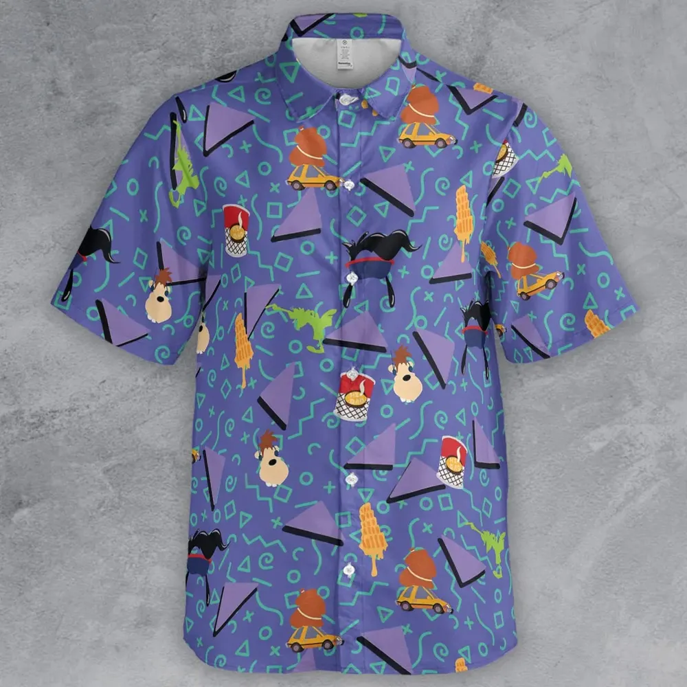 90's Styled Goofy Movie Button Down Shirt - 2