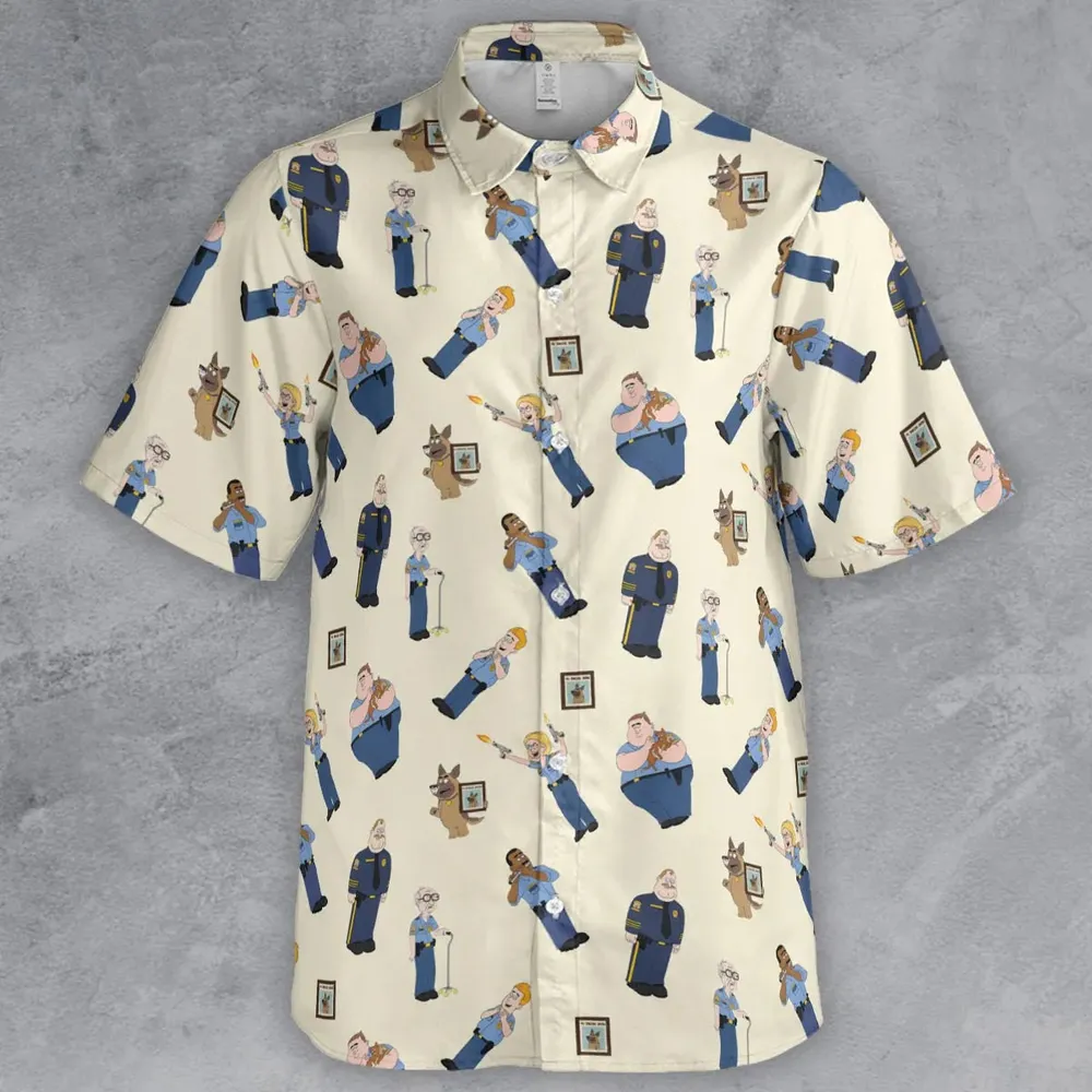 Cop Comedy Paradise Pd Button Down Shirt - 2