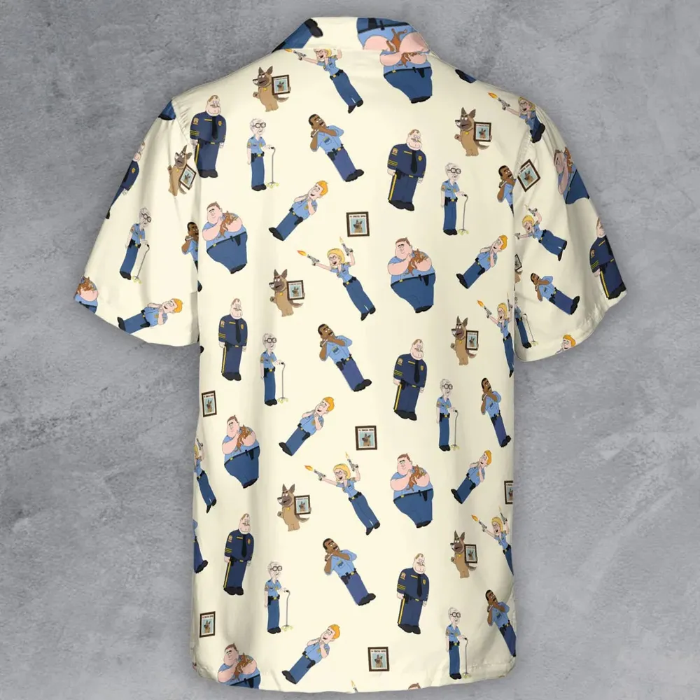 Cop Comedy Paradise Pd Button Down Shirt - 3