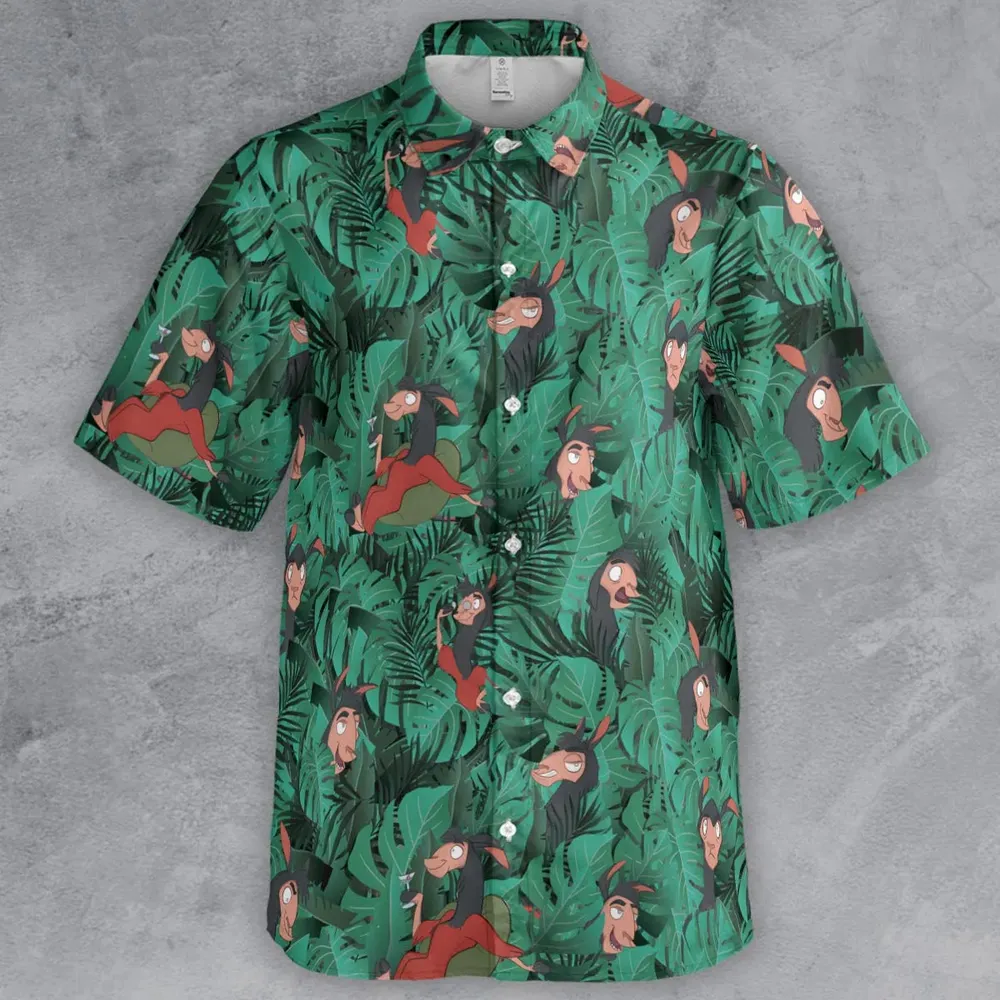 Llama Kuzco The Emperor's New Groove Button Down Shirt - 2
