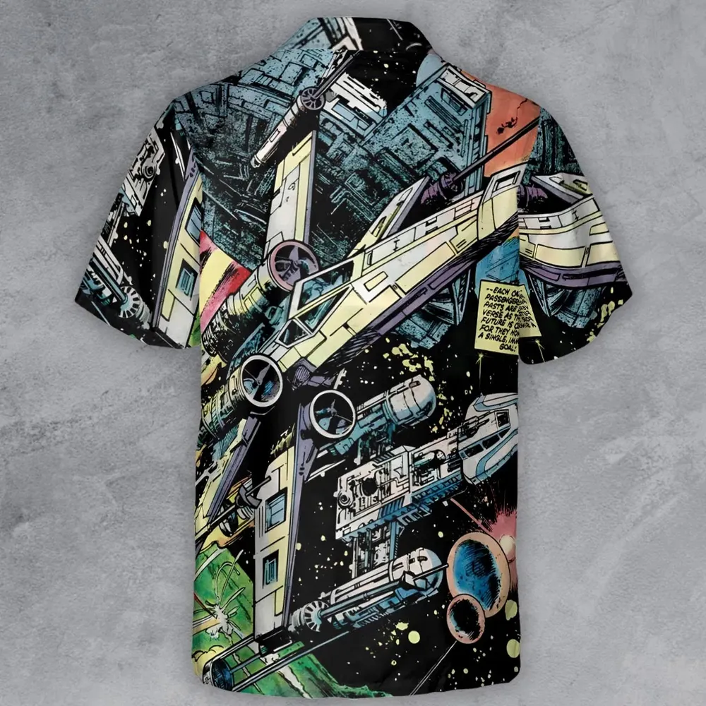 Han Solo Spaceship Star Wars Button Down Shirt - 3