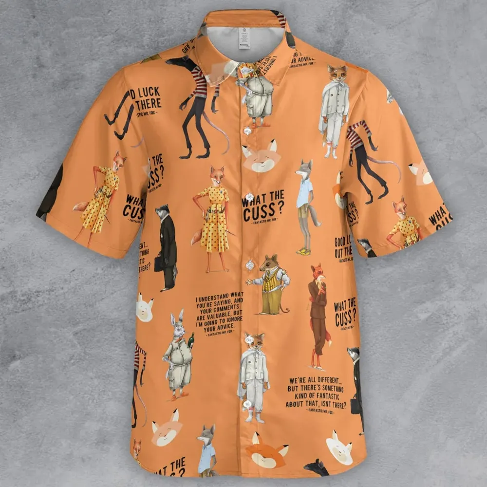 Cuss You Are Fantastic Mr. Fox Button Down Shirt - 2