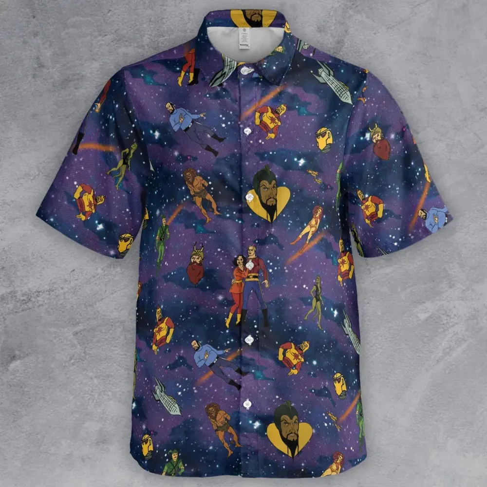 Flash Gordon Cartoon Characters Button Down Shirt - 2