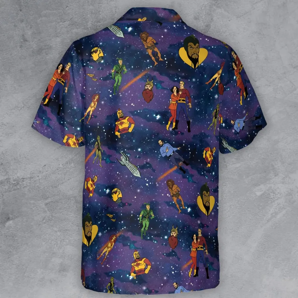 Flash Gordon Cartoon Characters Button Down Shirt - 3