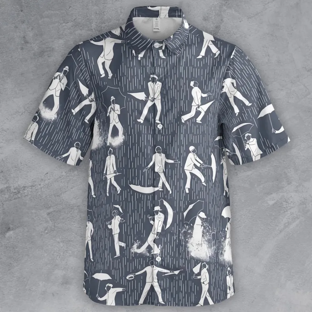 Singin' in the Rain Wall Mural Button Down Shirt - 2