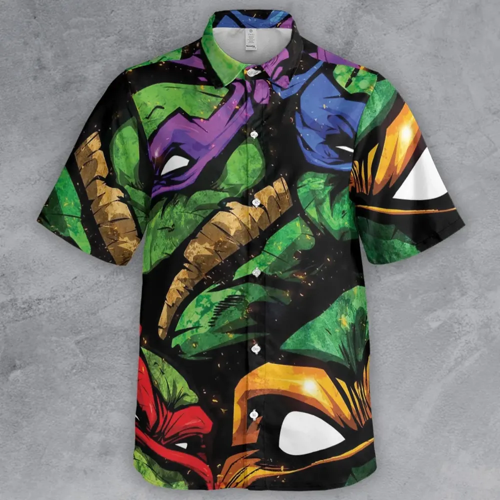 Four Ninja Turtles TMNT Button Down Shirt - 2