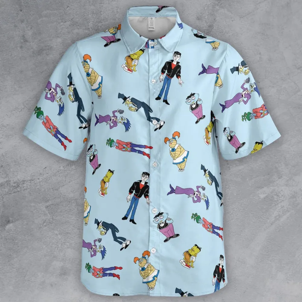 Animated Undead Gravedale High Button Down Shirt - 2