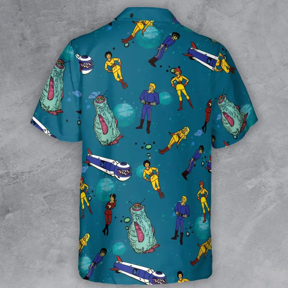 Josie And The Pussy Cats in Outer Space Button Down Shirt - 3