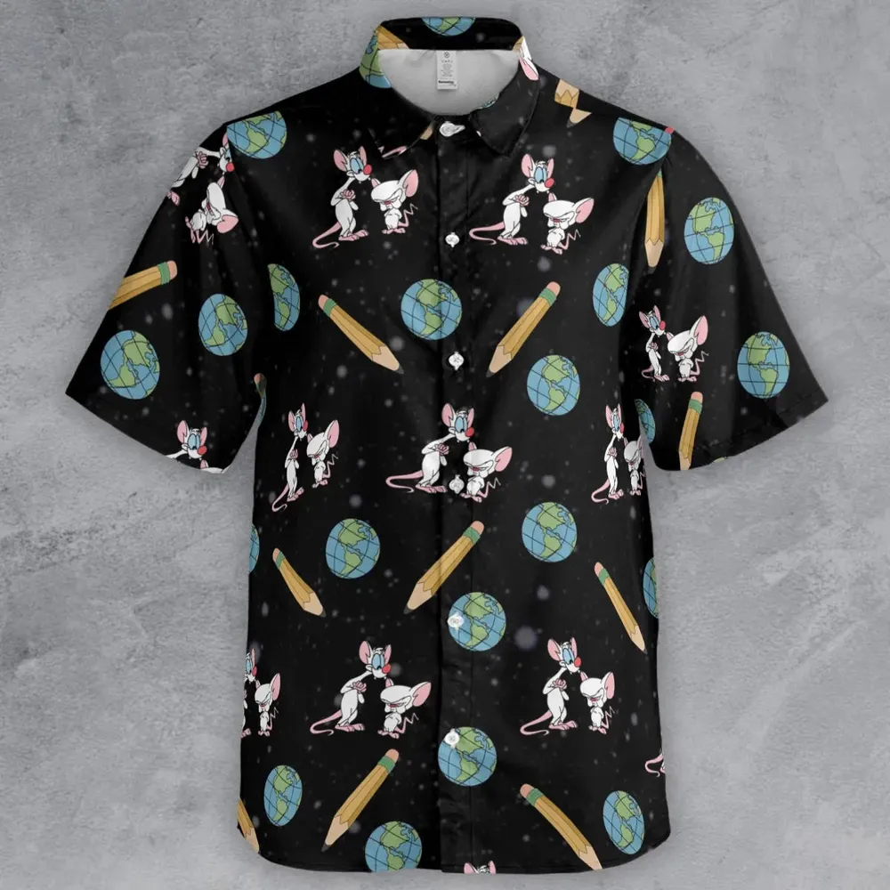 Geek Drip Pinky and The Brain Button Down Shirt - 2