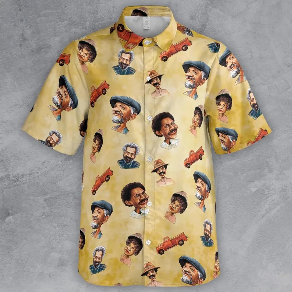 Sanford and Son Characters Button Down Shirt - 2