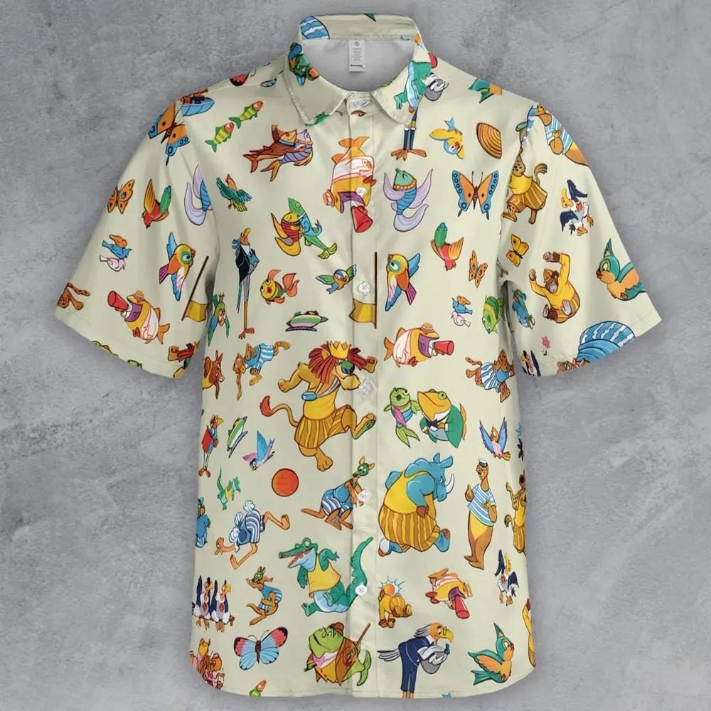 Bedknobs and broomsticks True Blue Team and the Dirty Yellow Team Button Down Shirt - 2
