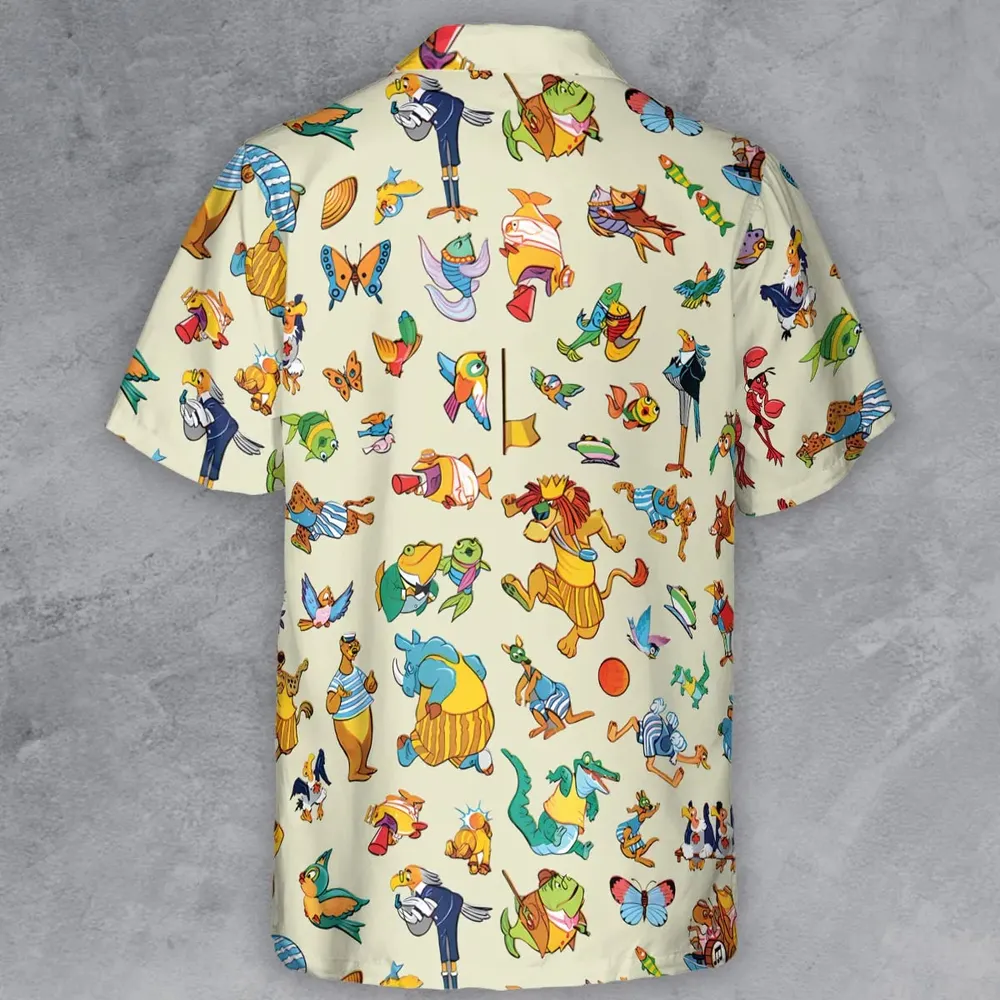Bedknobs and broomsticks True Blue Team and the Dirty Yellow Team Button Down Shirt - 3