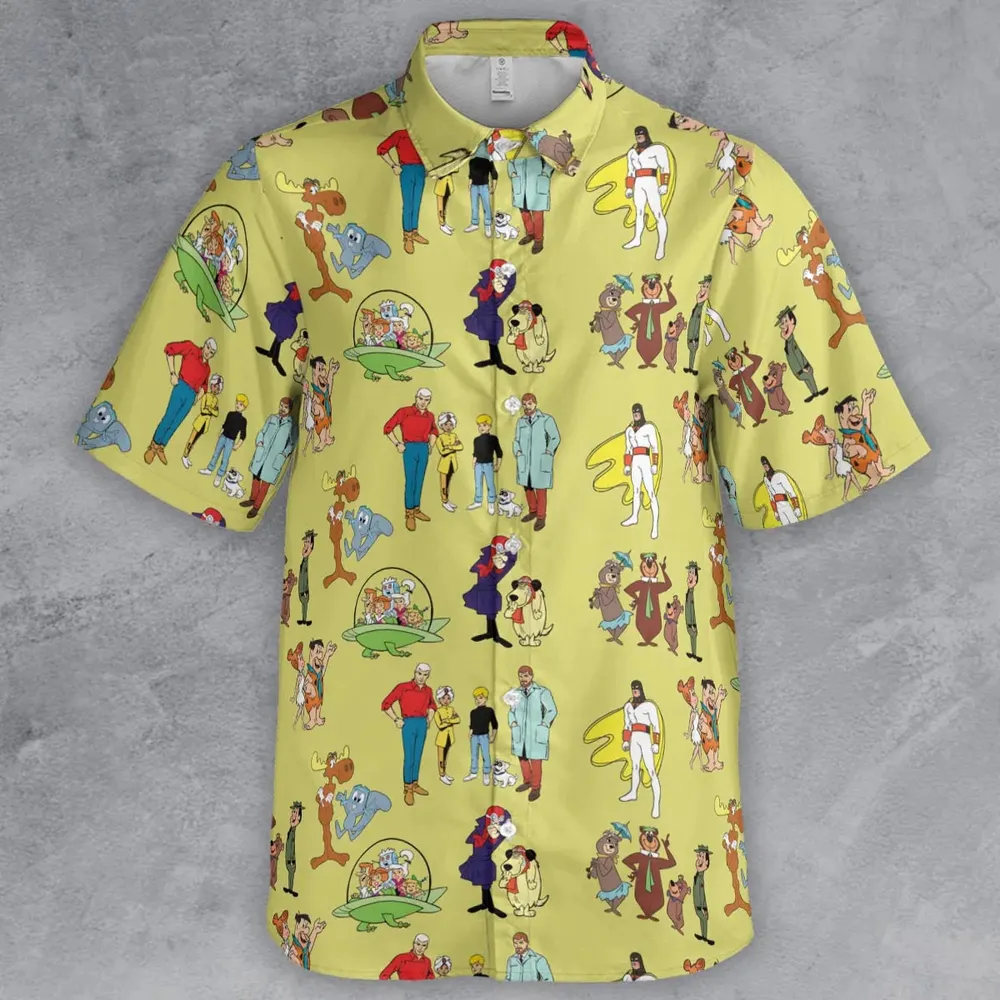 60s Cartoon Characters Button Down Shirt - 2