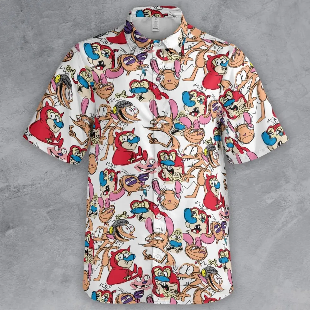 Insane Style The Ren and Stimpy Show Button Down Shirt - 2