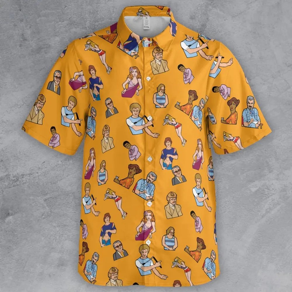 Summer Party Boogie Nights Characters Button Down Shirt - 2