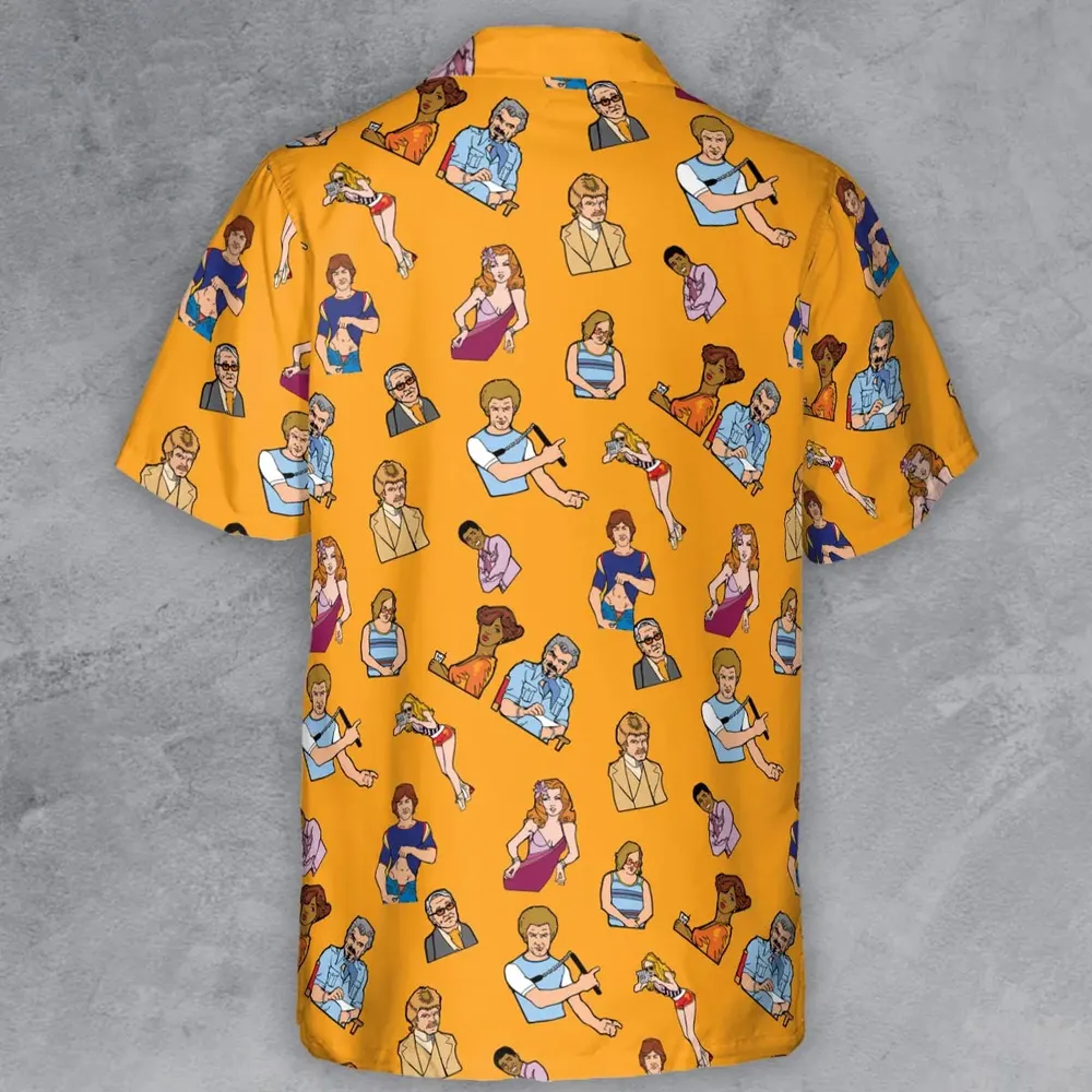 Summer Party Boogie Nights Characters Button Down Shirt - 3