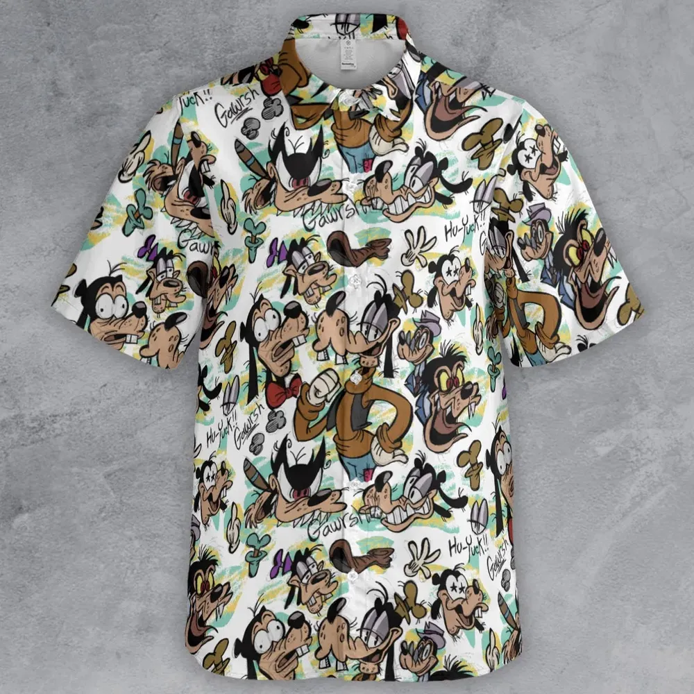 Many Faces Of Goofy Button Down Shirt - 2