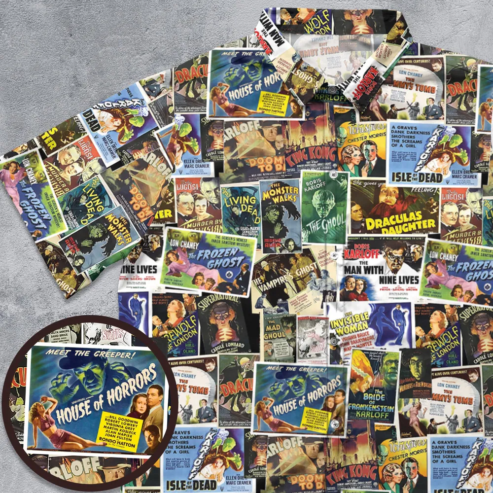 Vintage Horror Button Down Shirt - 2