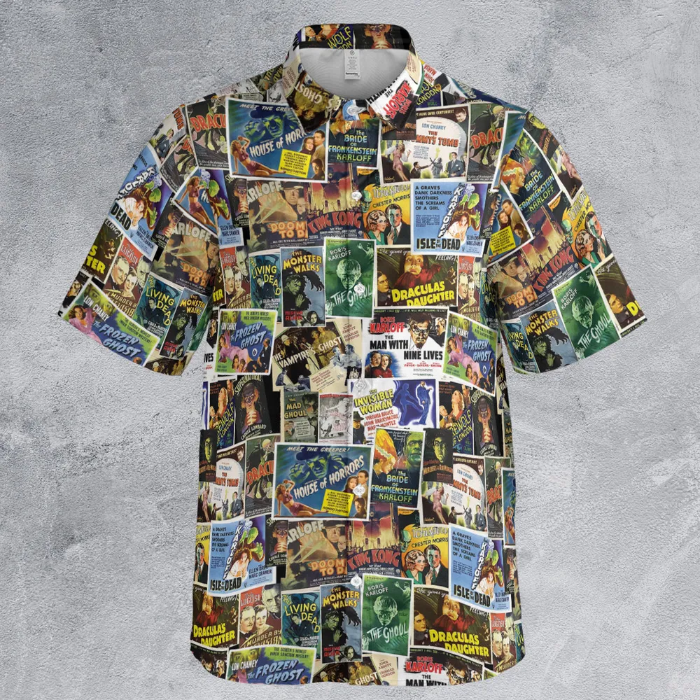 Vintage Horror Button Down Shirt - 3