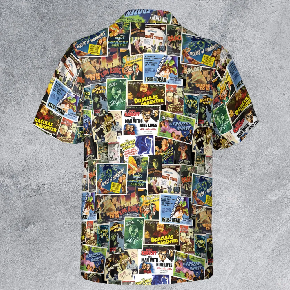 Vintage Horror Button Down Shirt - 4