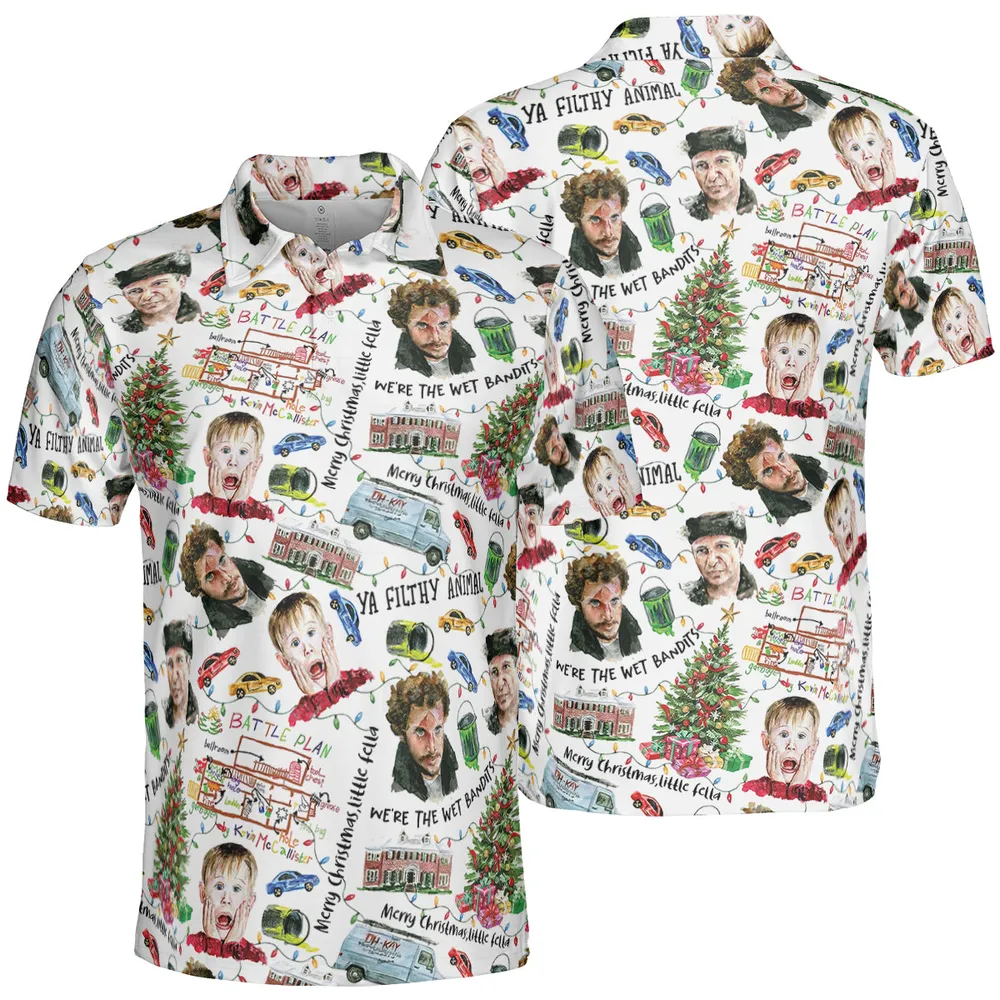 Wet Bandits Home Alone AOP Men/Women Polo Shirt - 2