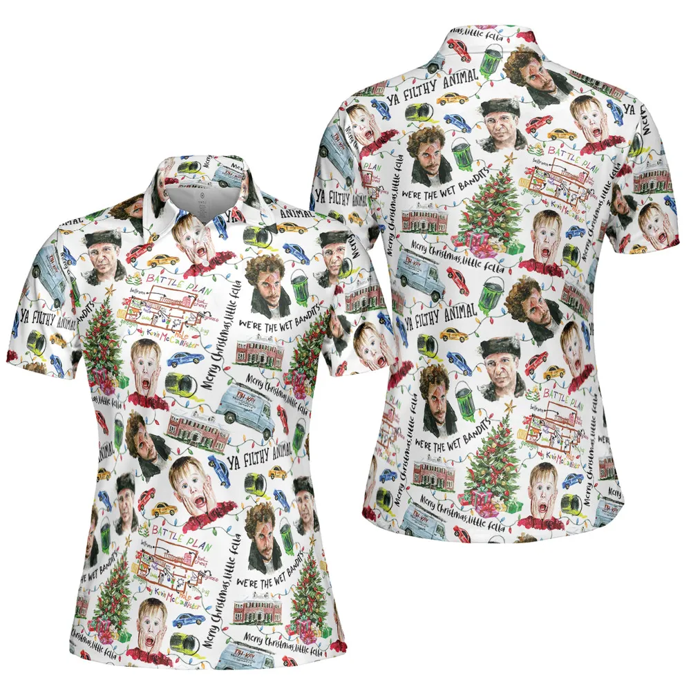 Wet Bandits Home Alone AOP Men/Women Polo Shirt - 5