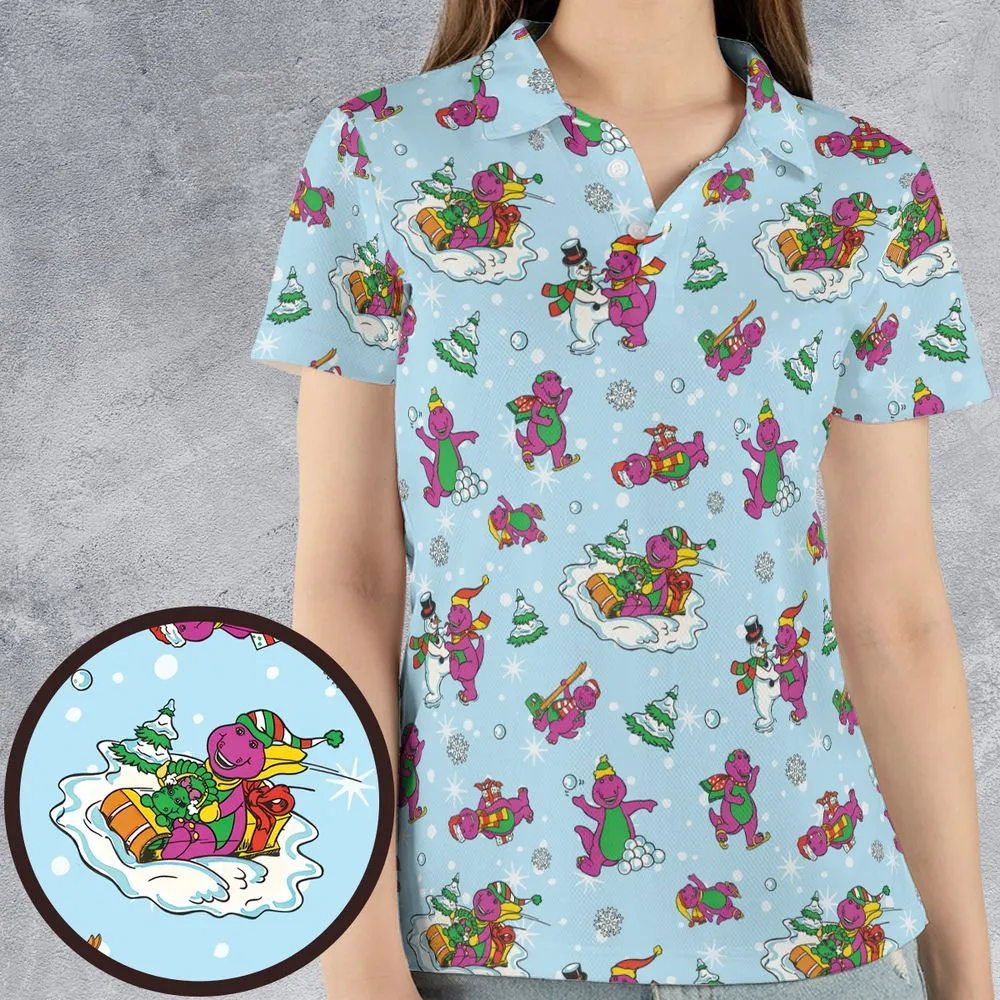 Barney and friend AOP Men/Women Polo Shirt -  - 4