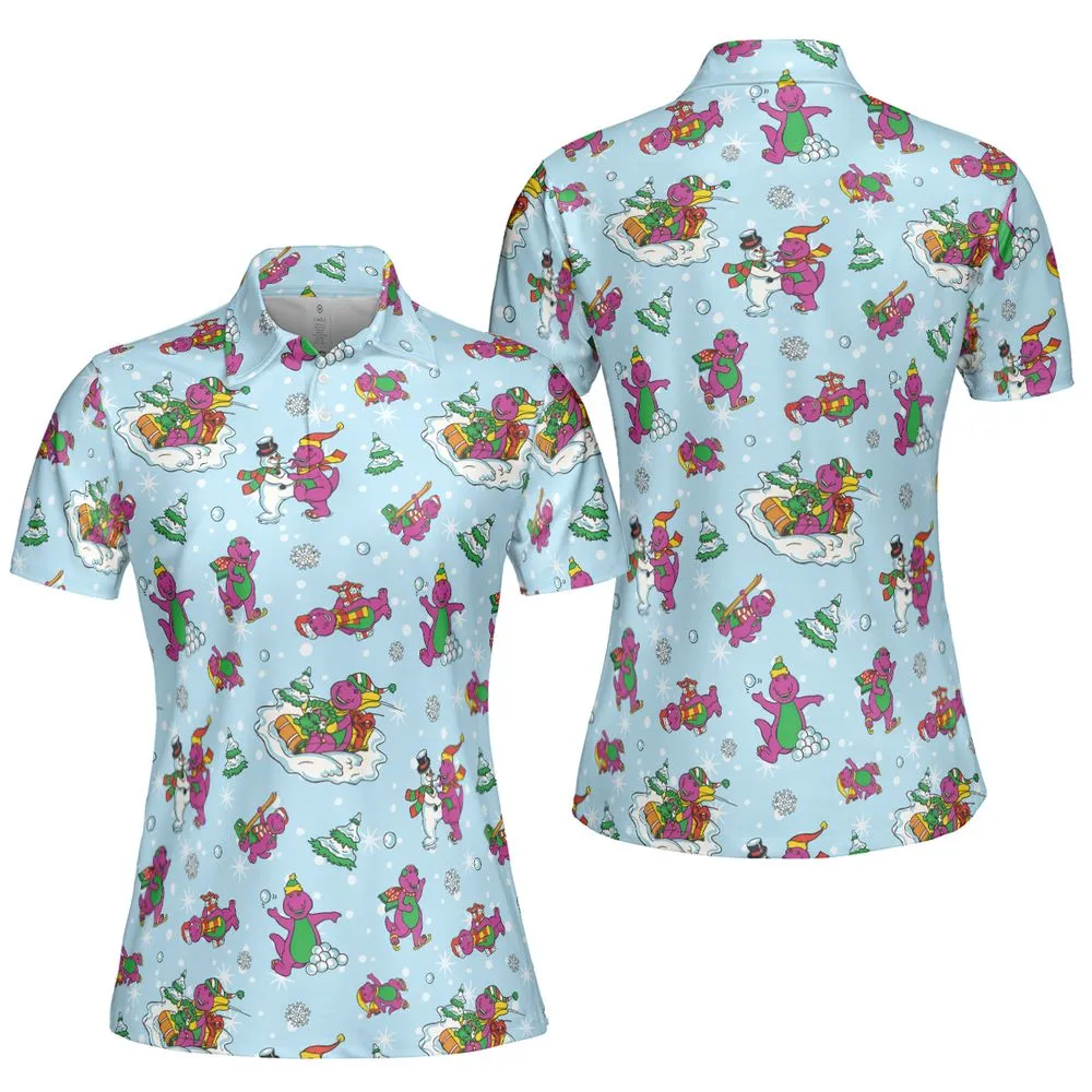 Barney and friend AOP Men/Women Polo Shirt -  - 5