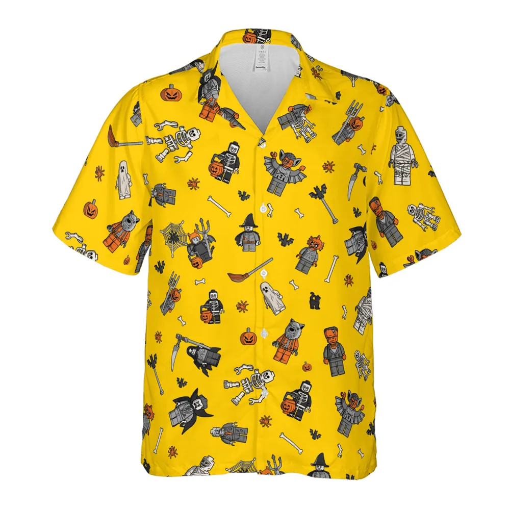 Spooky Season Lego Halloween Hawaiian Shirt - 2