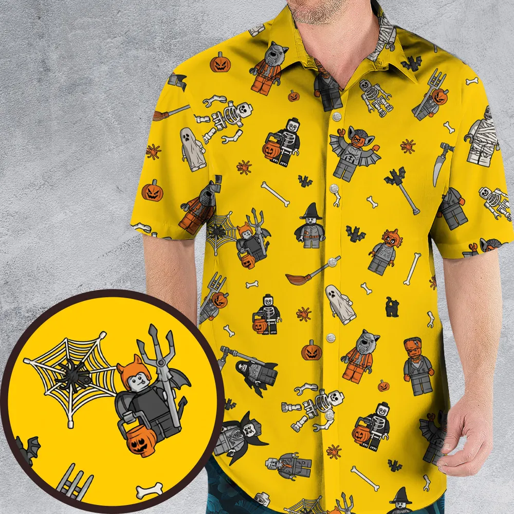 Spooky Season Lego Halloween Hawaiian Shirt - 1