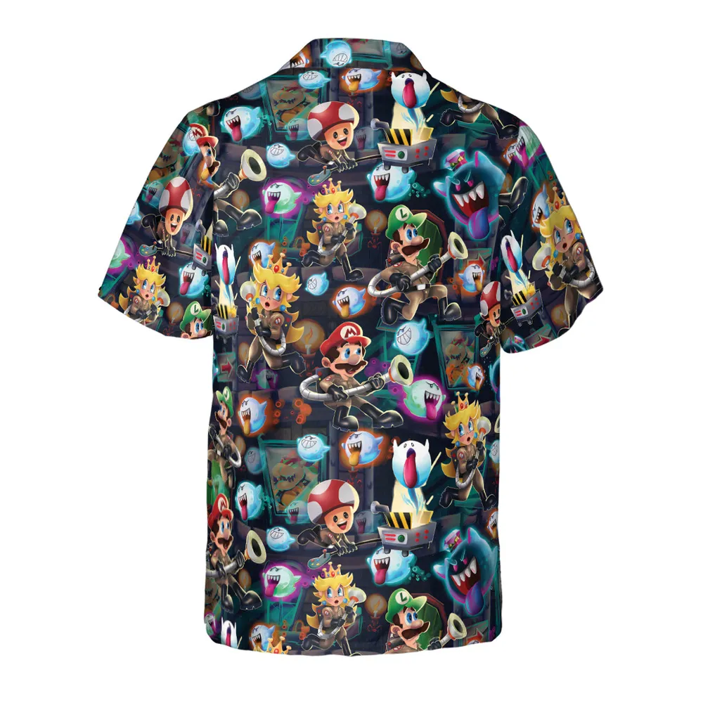 Ghost-hunting Mario Hawaiian Shirt - 3