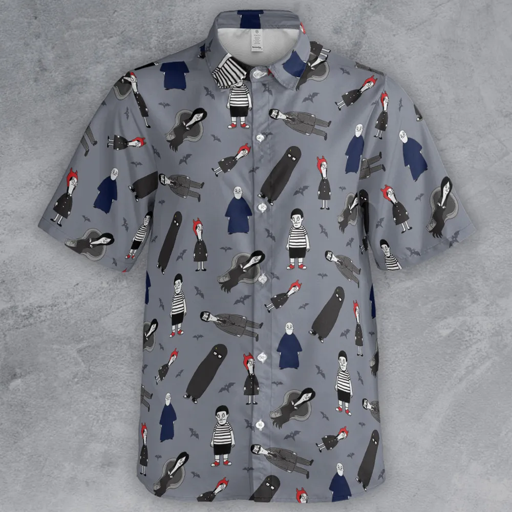 Bob Burger The Addams Family Button Down Shirt - 2