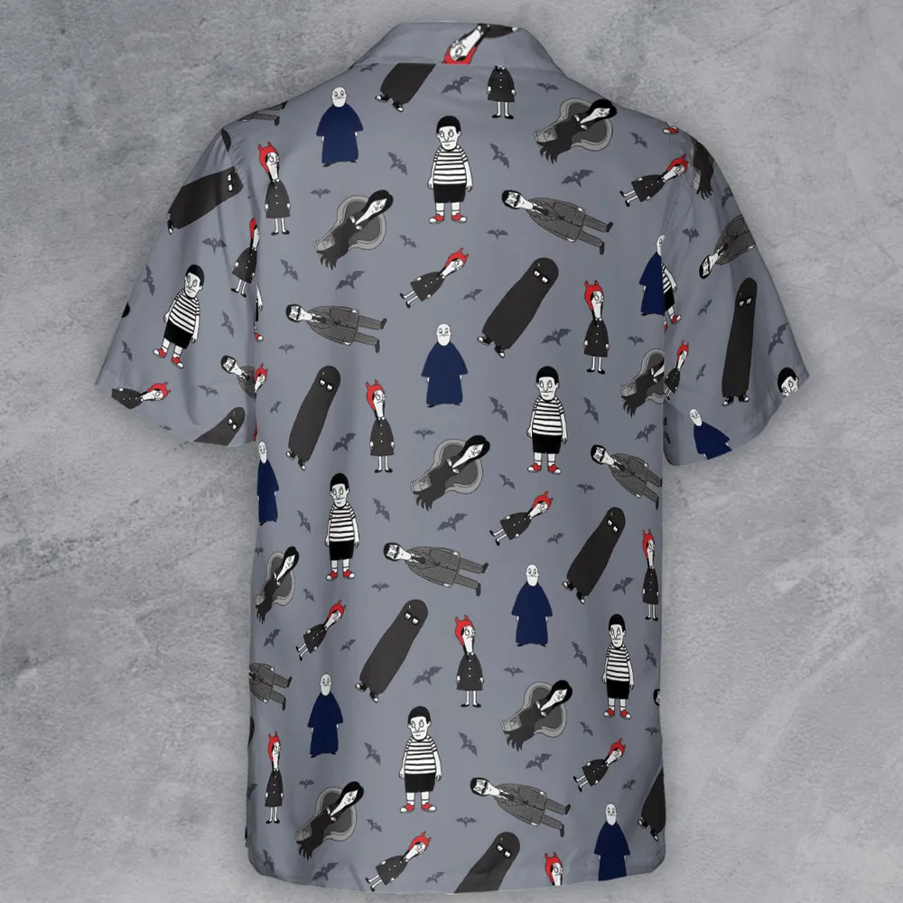 Bob Burger The Addams Family Button Down Shirt - 3