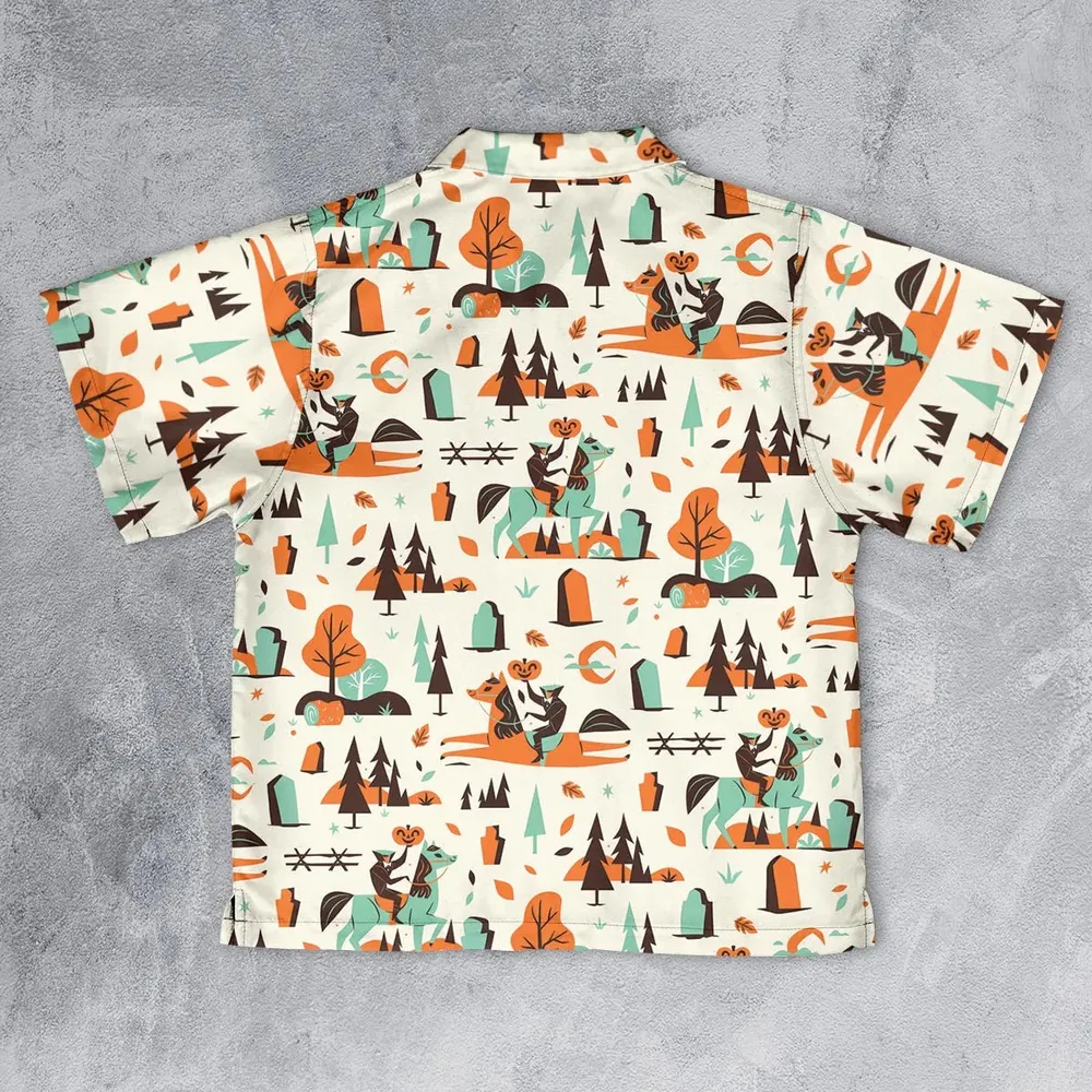 Halloween folklore The Headless Horseman Youth Hawaiian Shirt - 2