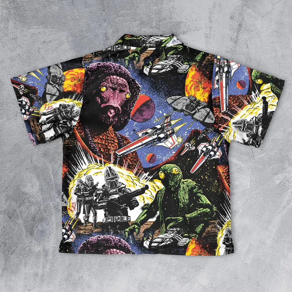 Galactic War Battlestar Galactica Youth Hawaiian Shirt - 2