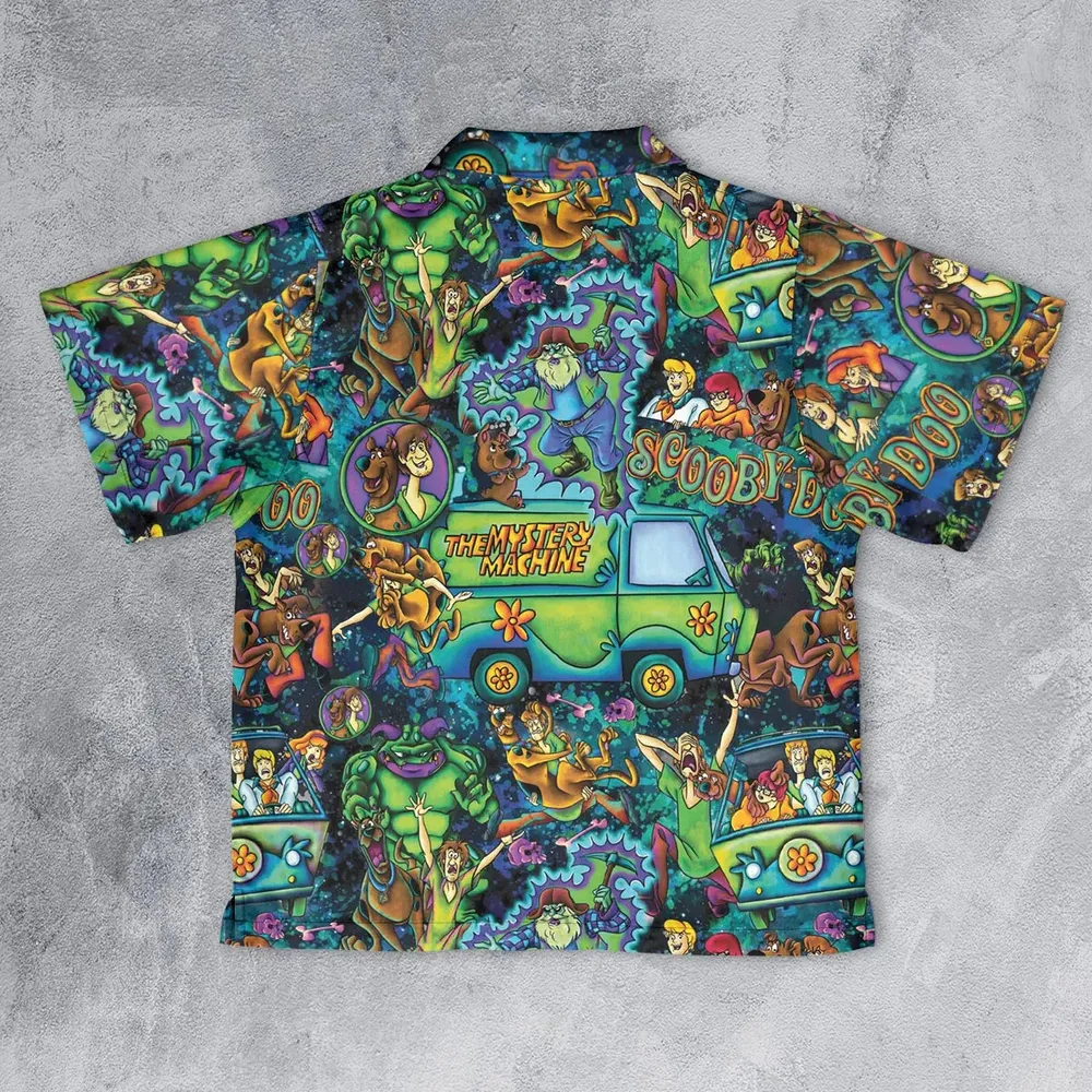 Monsters Mayhem and The Mystery Machine Scooby Doo Youth Hawaiian Shirt - 2