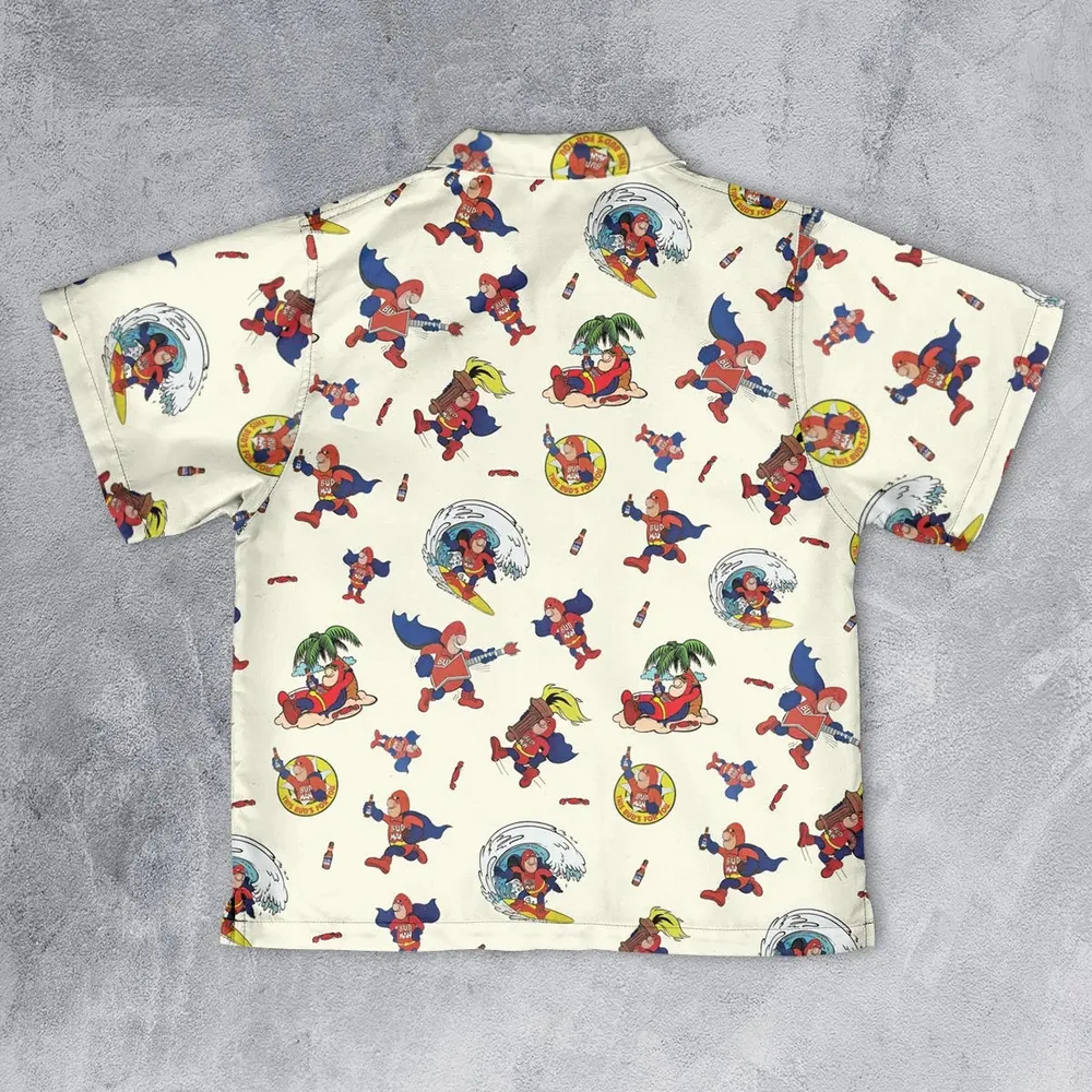 Budweiser Bud Man Youth Hawaiian Shirt - 2