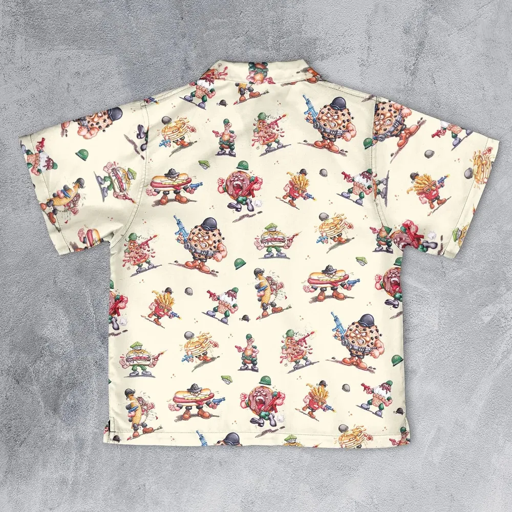Kitchen Commandos and Refrigerator Rejects Food Fighters Youth Hawaiian Shirt - 2