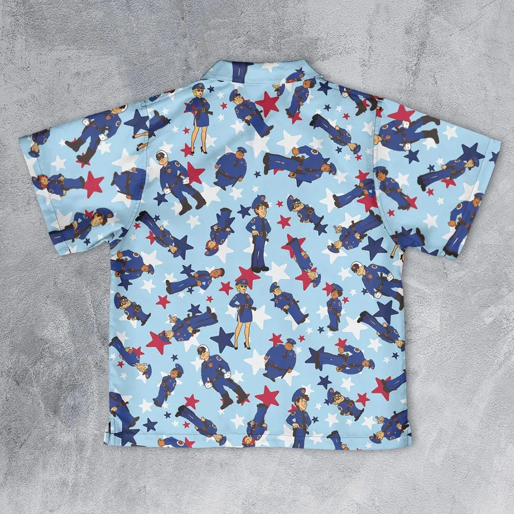 Police Academy Cartoon Characters Youth Hawaiian Shirt - 2