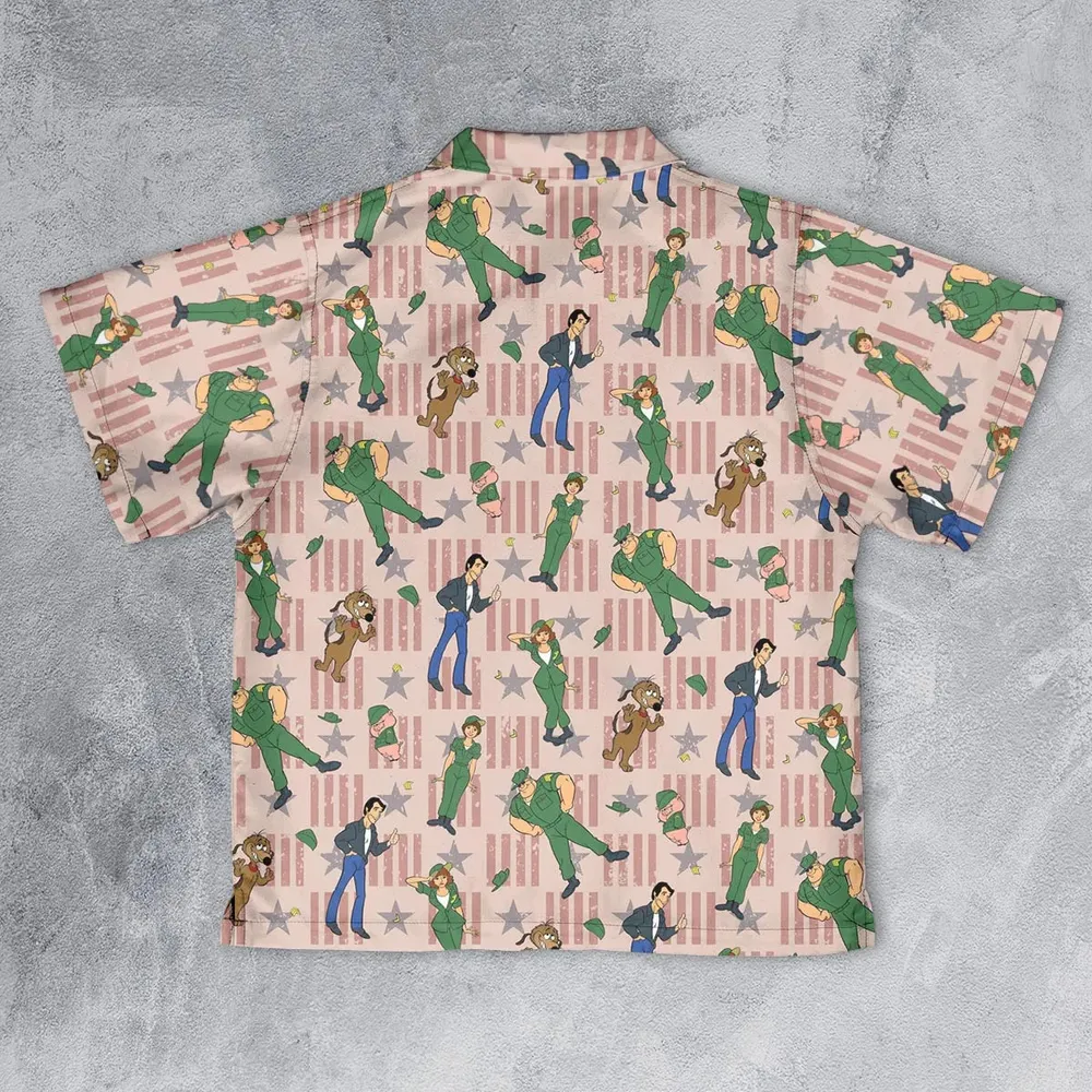 Laverne And Shirley with The Fonz Youth Hawaiian Shirt - 2