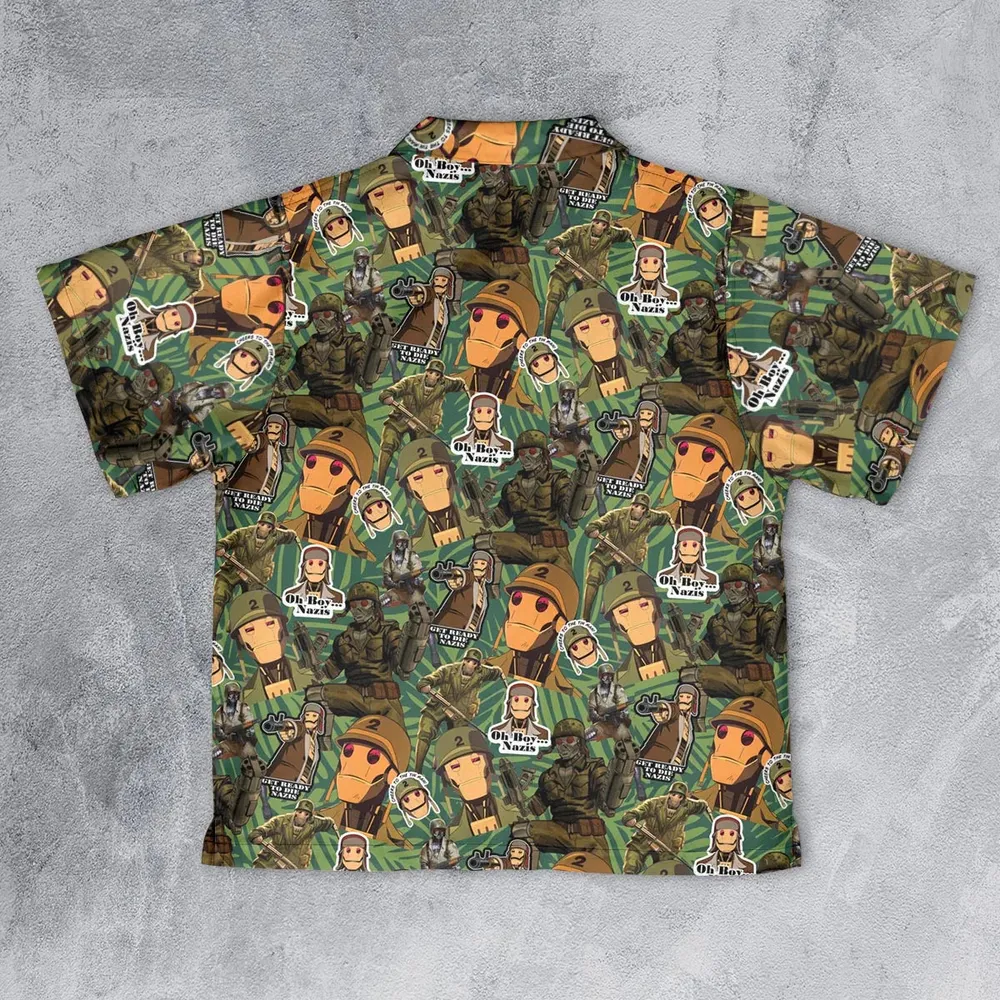 GI Robot Creature Commandos Youth Hawaiian Shirt - 2