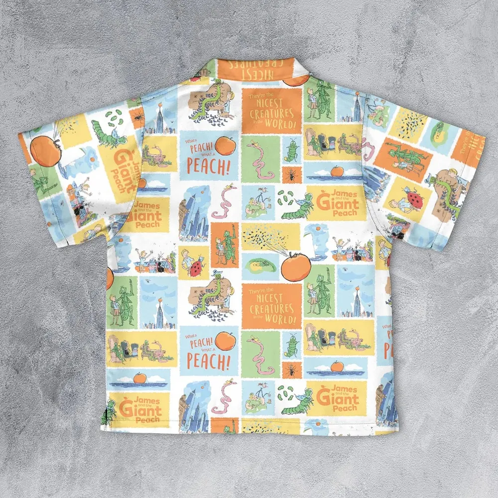 Children's Tales What A Peach James And The Giant Peach Youth Hawaiian Shirt - 2