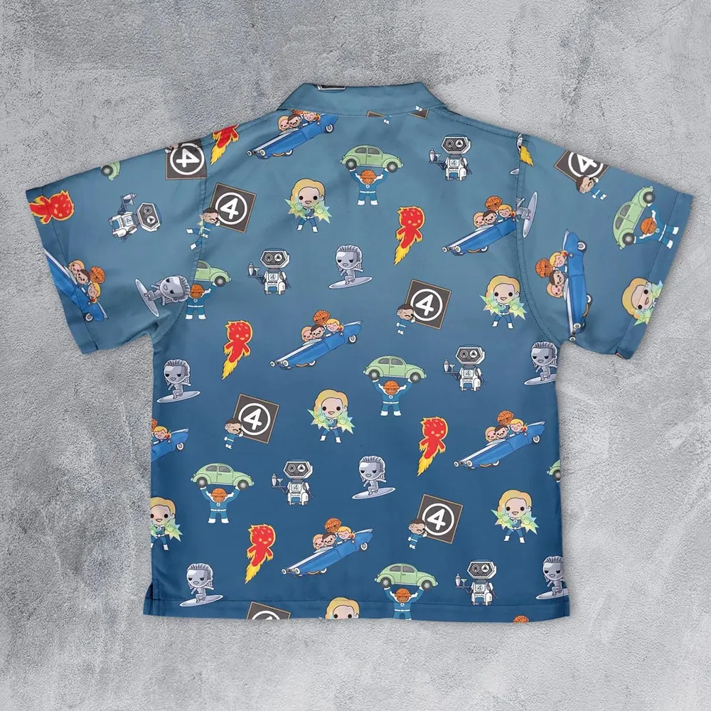 Power Up Fantastic Four Youth Hawaiian Shirt - 2