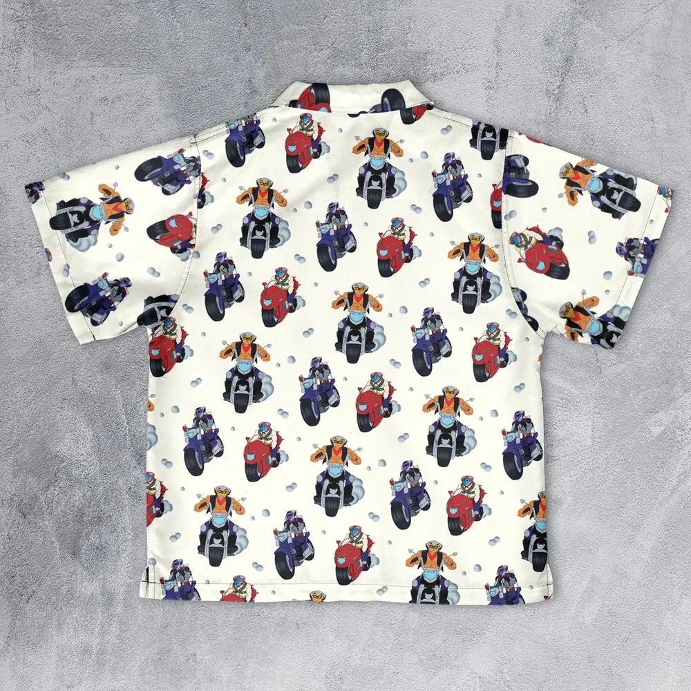 Biker Mice Characters Youth Hawaiian Shirt - 2