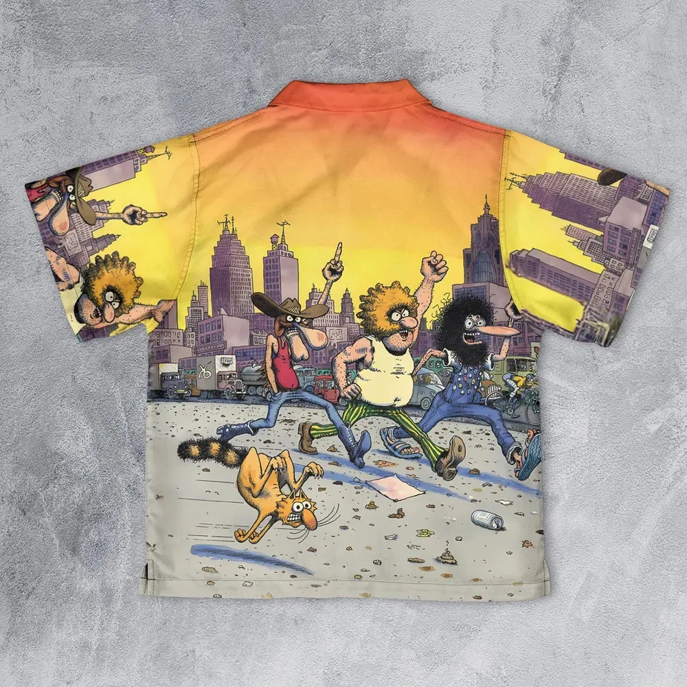 The Fabulous Furry Freak Brothers Youth Hawaiian Shirt - 2