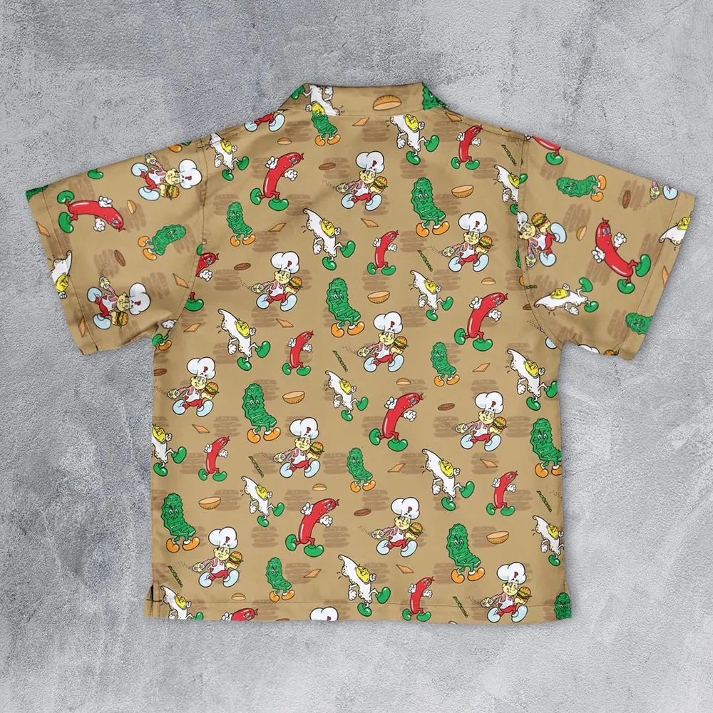 BurgerTime Arcade Youth Hawaiian Shirt - 2