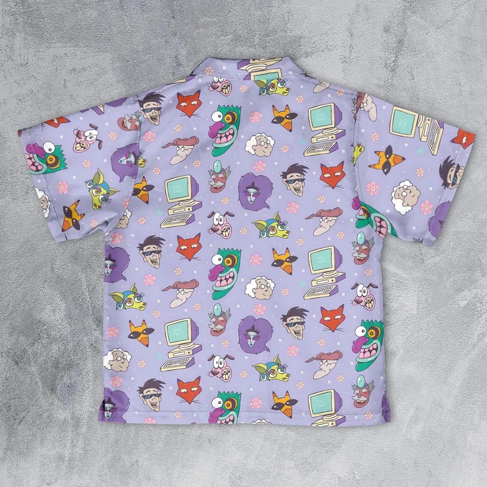Floral Courage Courage the Cowardly Dog Youth Hawaiian Shirt - 2
