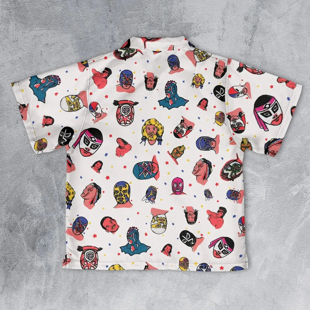 Lucha Libre Wrestling Youth Hawaiian Shirt - 2